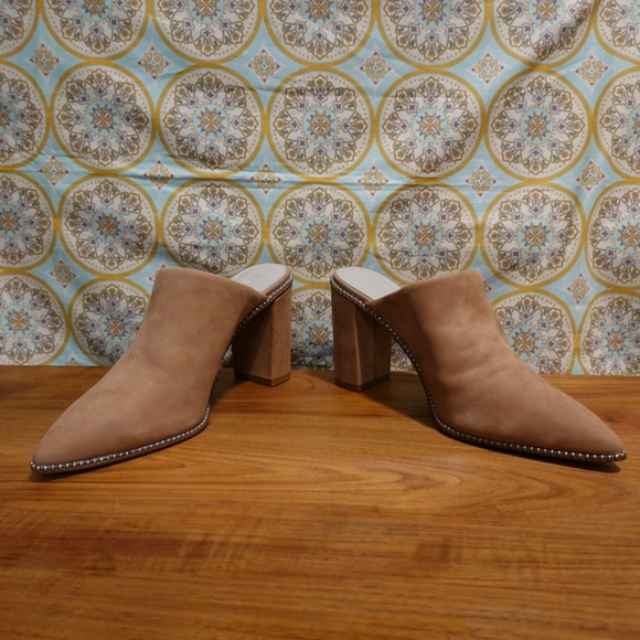 1. STATE Tan Nubuck Pointed-toe Mules - Picture 3 of 8